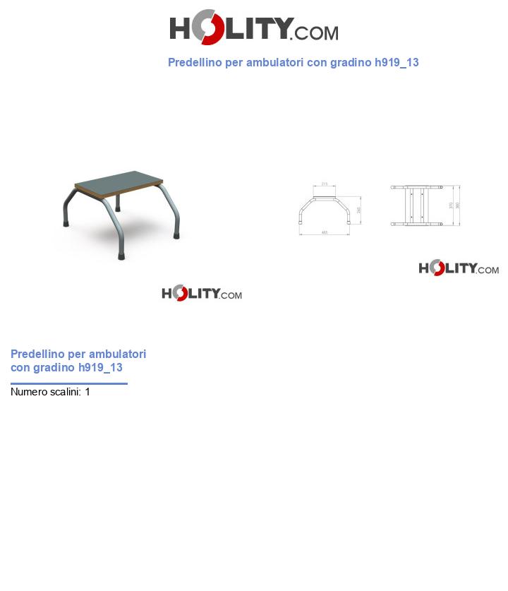 Predellino per ambulatori con gradino h919_13