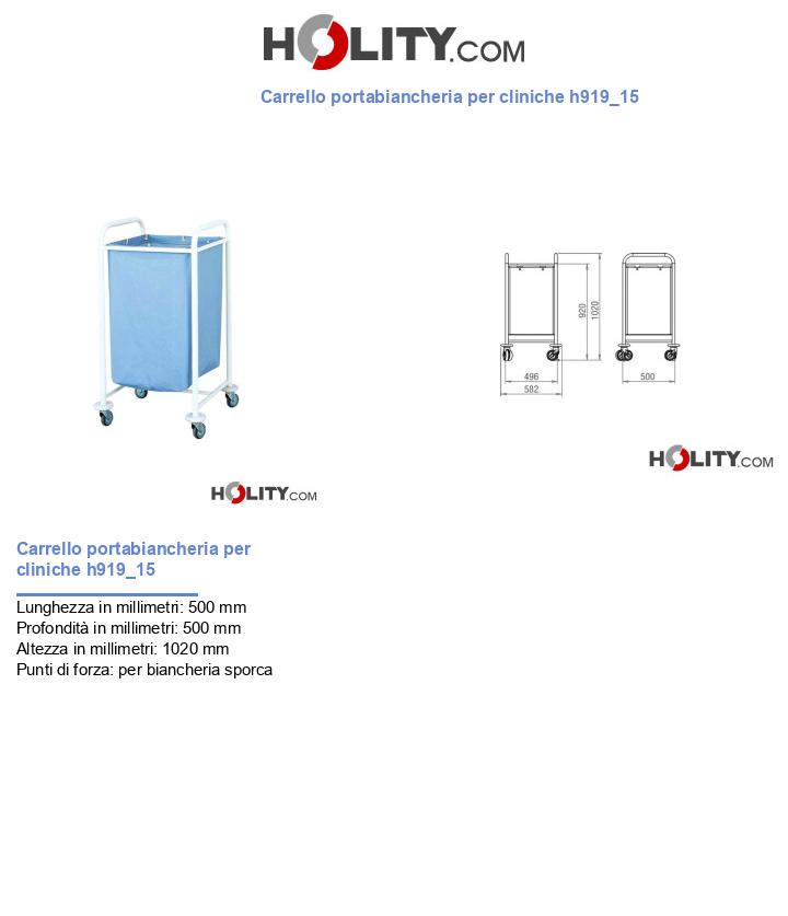 Carrello portabiancheria per cliniche h919_15