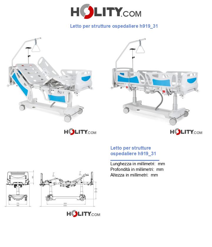Letto per strutture ospedaliere h919_31