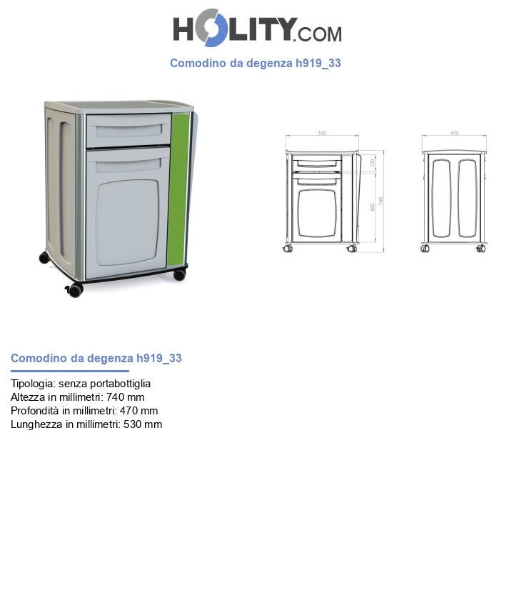 Comodino da degenza h919_33