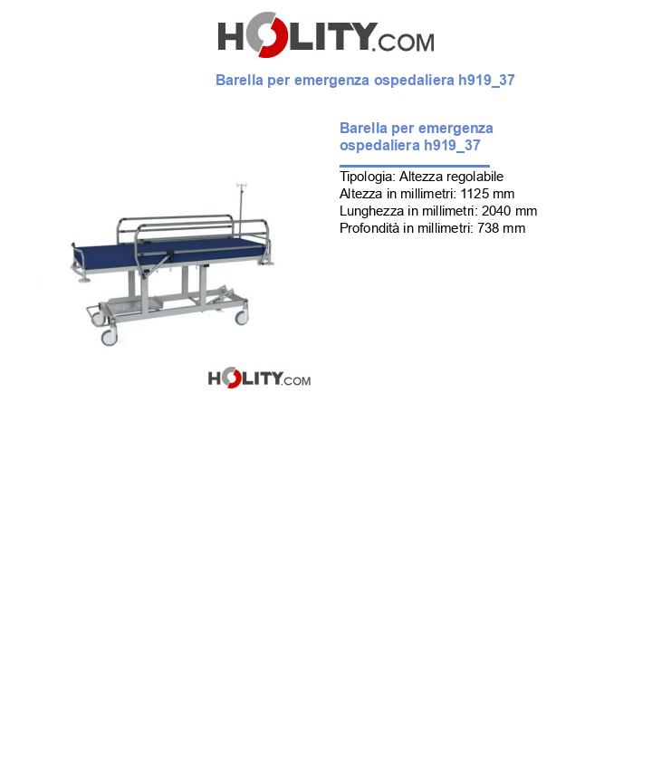 Barella per emergenza ospedaliera h919_37