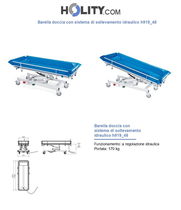 Barella doccia con sistema di sollevamento idraulico h919_48