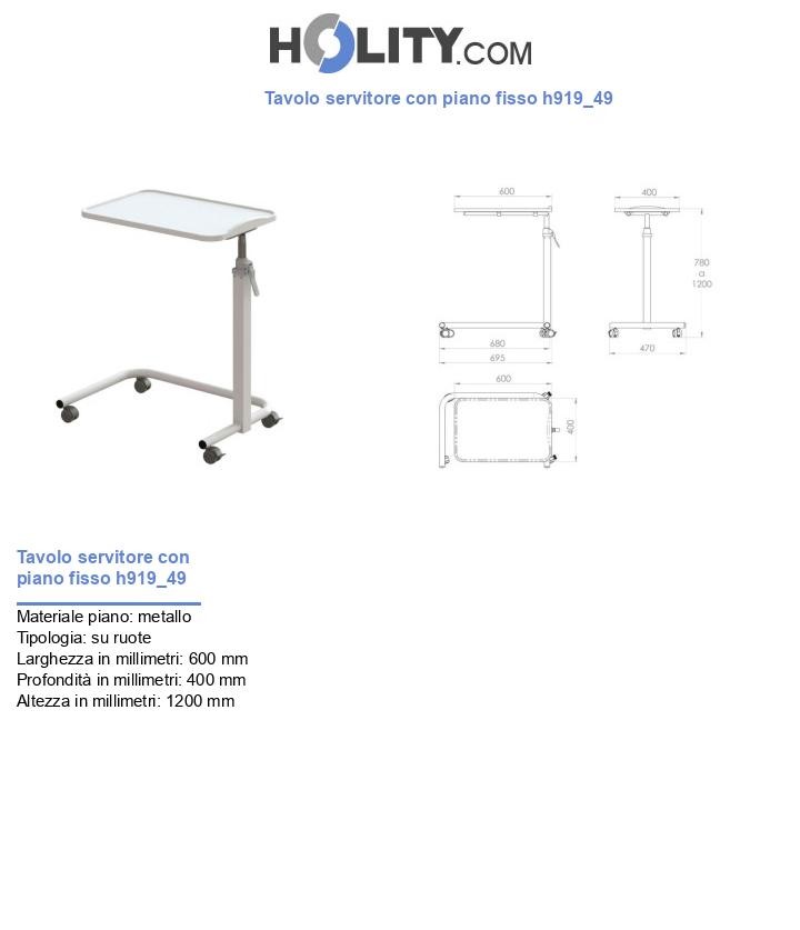 Tavolo servitore con piano fisso h919_49