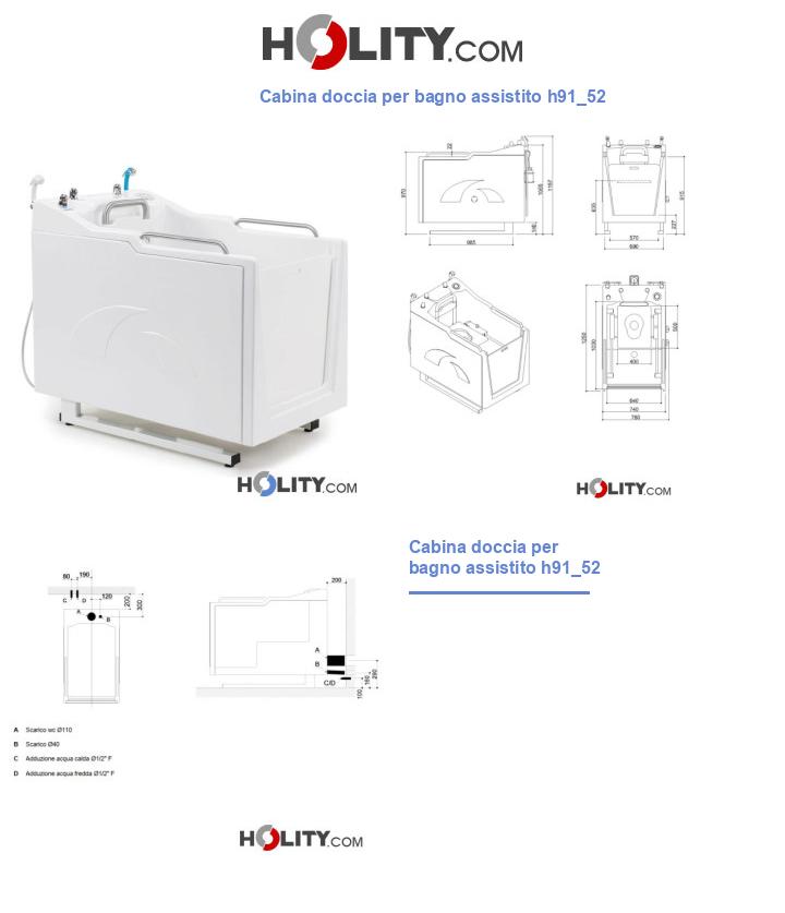 Cabina doccia per bagno assistito h91_52