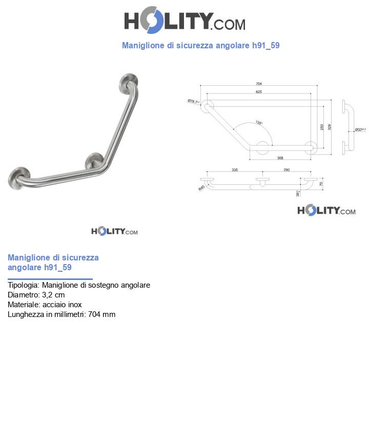 Maniglione di sicurezza angolare h91_59