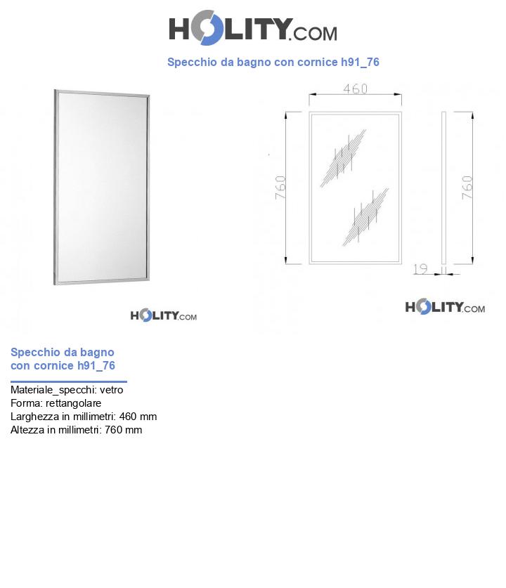 Specchio da bagno con cornice h91_76