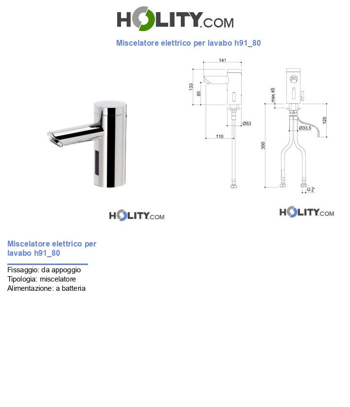 Miscelatore elettrico per lavabo h91_80