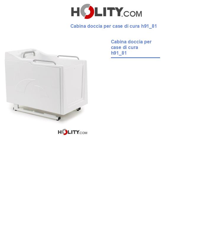 Cabina doccia per case di cura h91_81