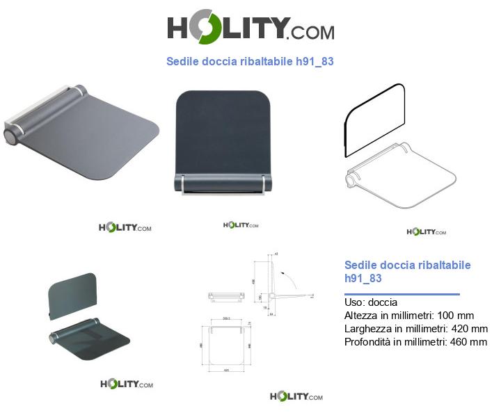 Sedile doccia ribaltabile h91_83