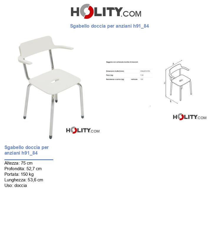 Sgabello doccia per anziani h91_84
