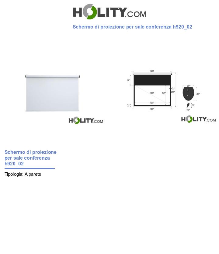 Schermo di proiezione per sale conferenza h920_02