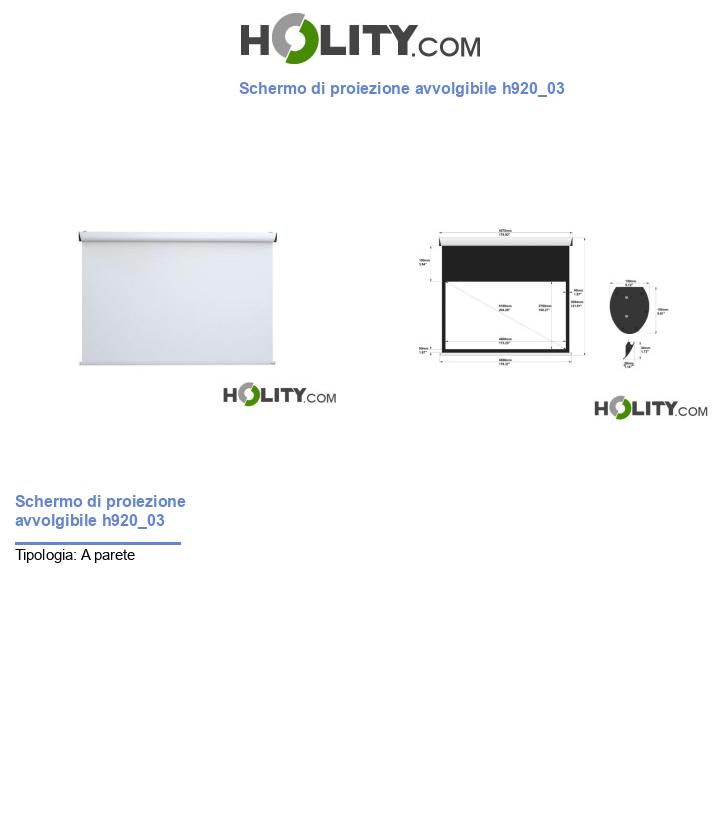 Schermo di proiezione avvolgibile h920_03