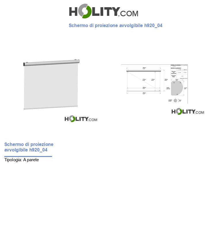 Schermo di proiezione avvolgibile h920_04