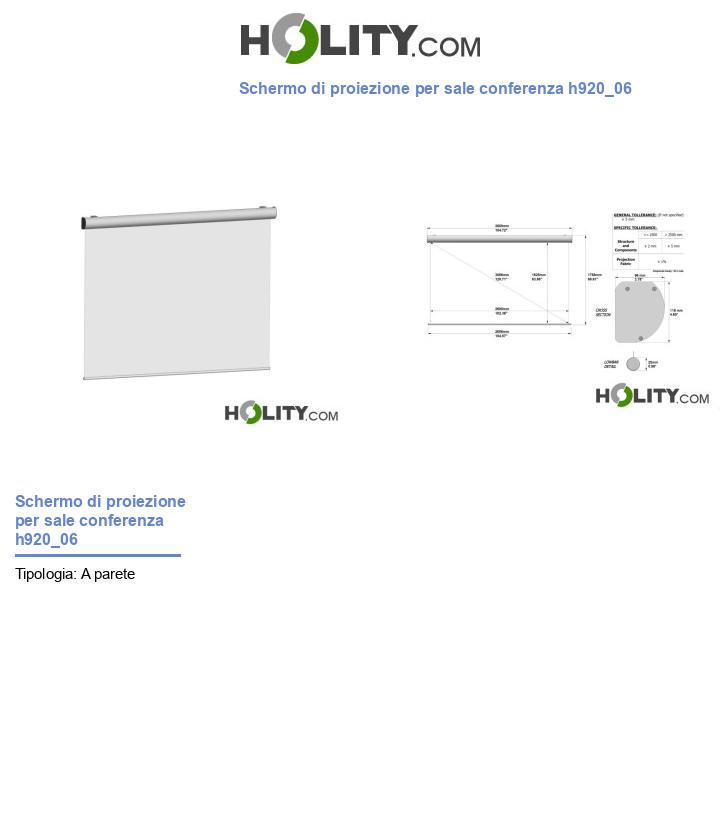 Schermo di proiezione per sale conferenza h920_06