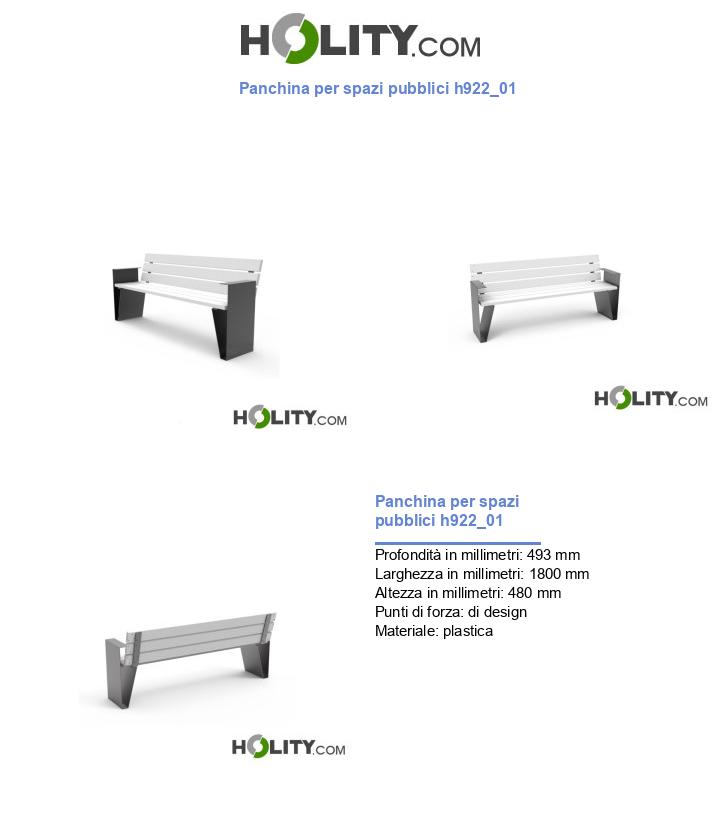 Panchina per spazi pubblici h922_01