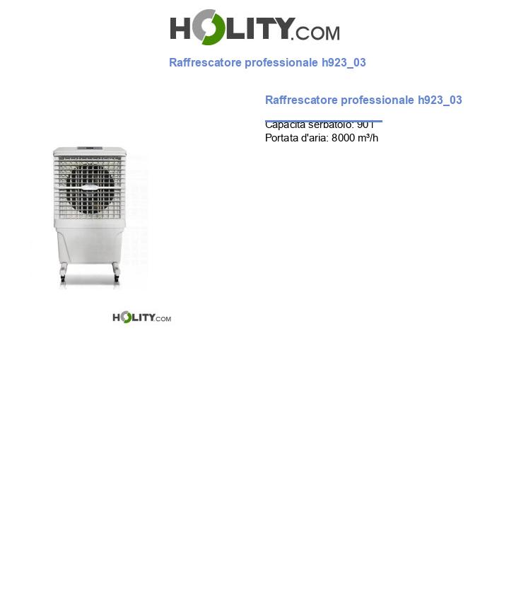 Raffrescatore professionale h923_03