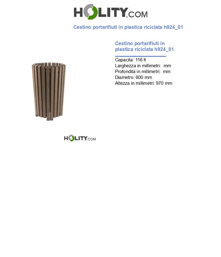 Cestino portarifiuti in plastica riciclata h924_01