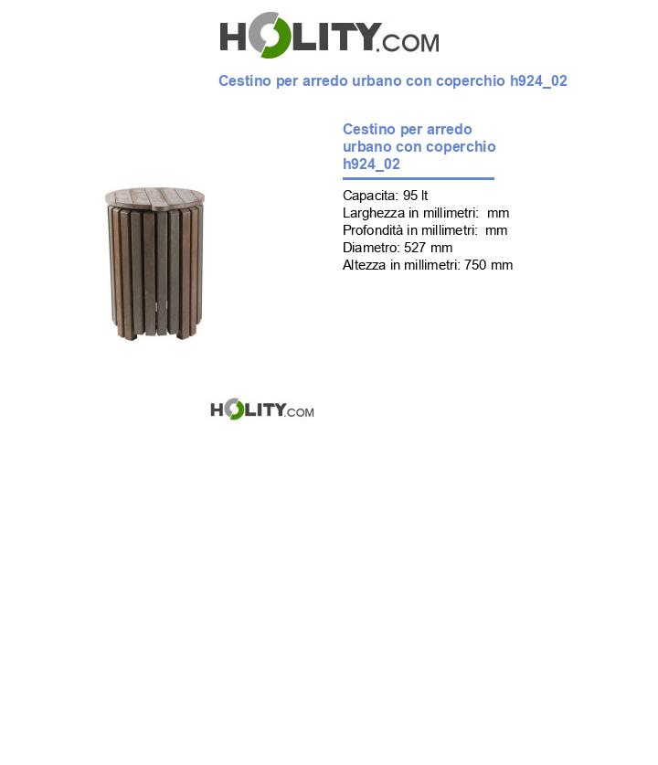 Cestino per arredo urbano con coperchio h924_02