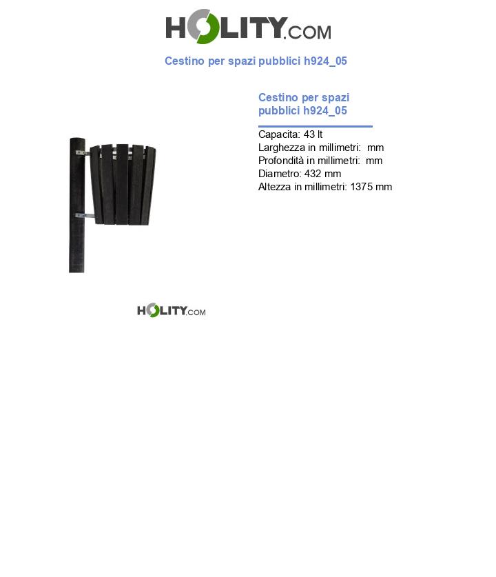 Cestino per spazi pubblici h924_05