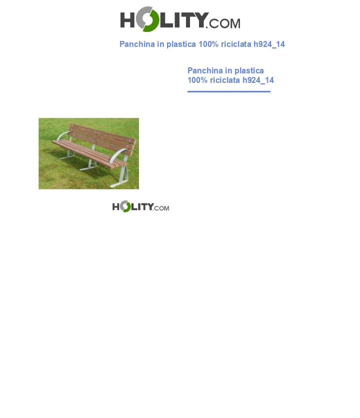 Panchina in plastica 100% riciclata h924_14