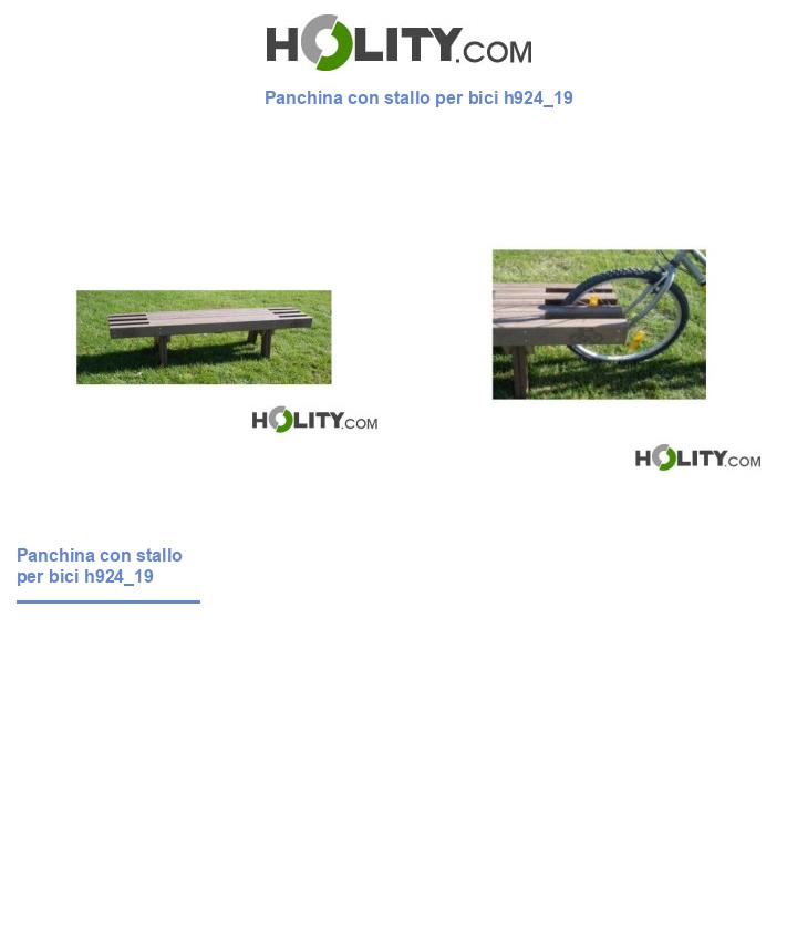 Panchina con stallo per bici h924_19