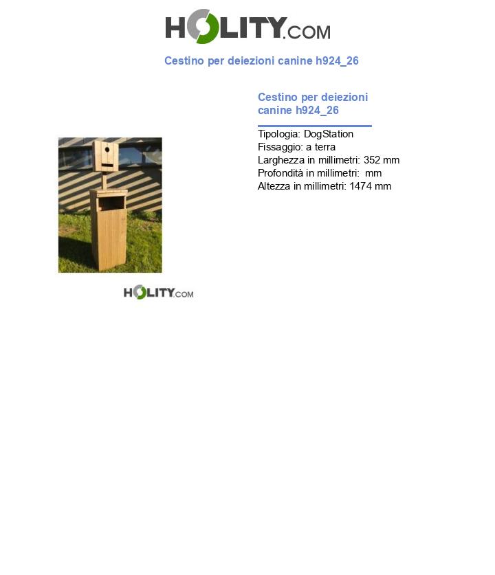 Cestino per deiezioni canine h924_26