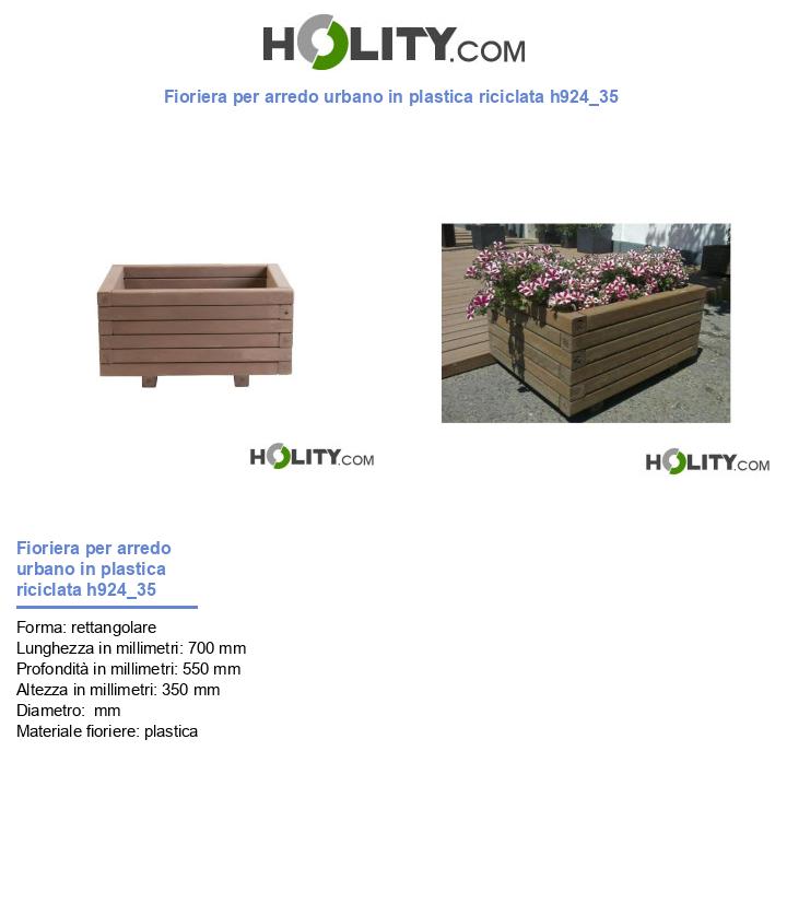 Fioriera per arredo urbano in plastica riciclata h924_35