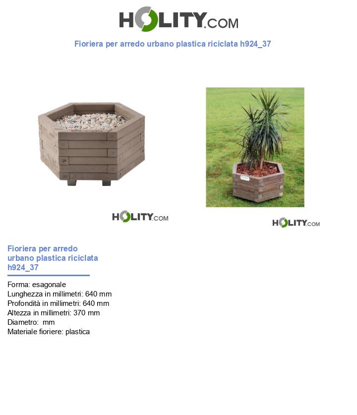 Fioriera per arredo urbano plastica riciclata h924_37