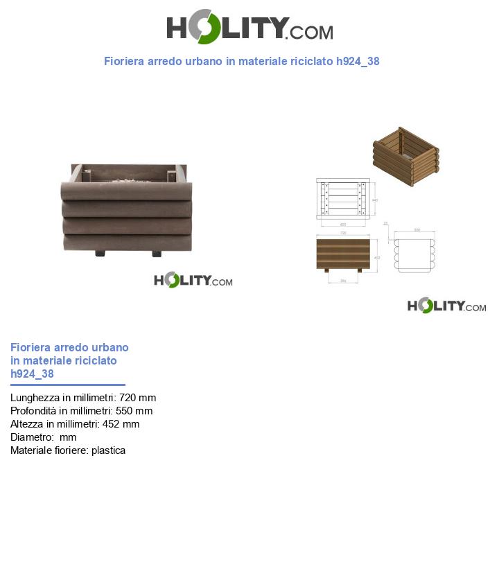 Fioriera arredo urbano in materiale riciclato h924_38