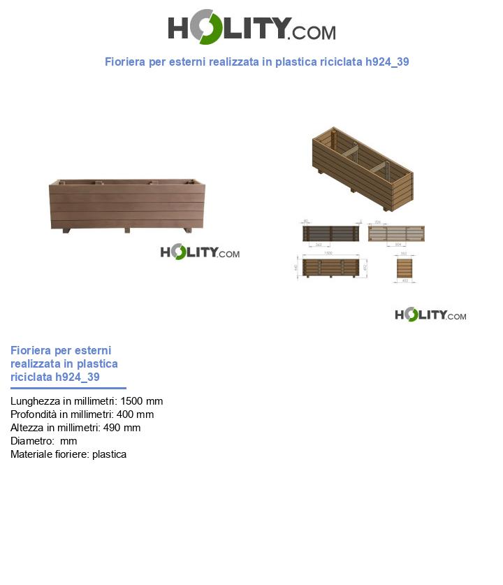 Fioriera per esterni realizzata in plastica riciclata h924_39