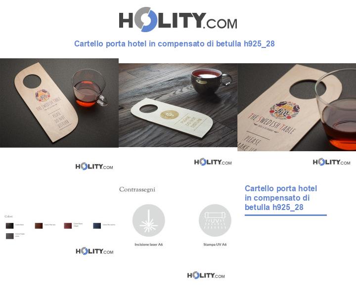Cartello porta hotel in compensato di betulla h925_28