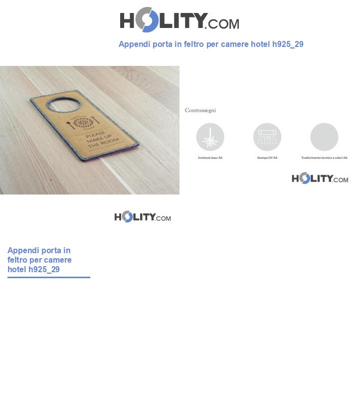 Appendi porta in feltro per camere hotel h925_29