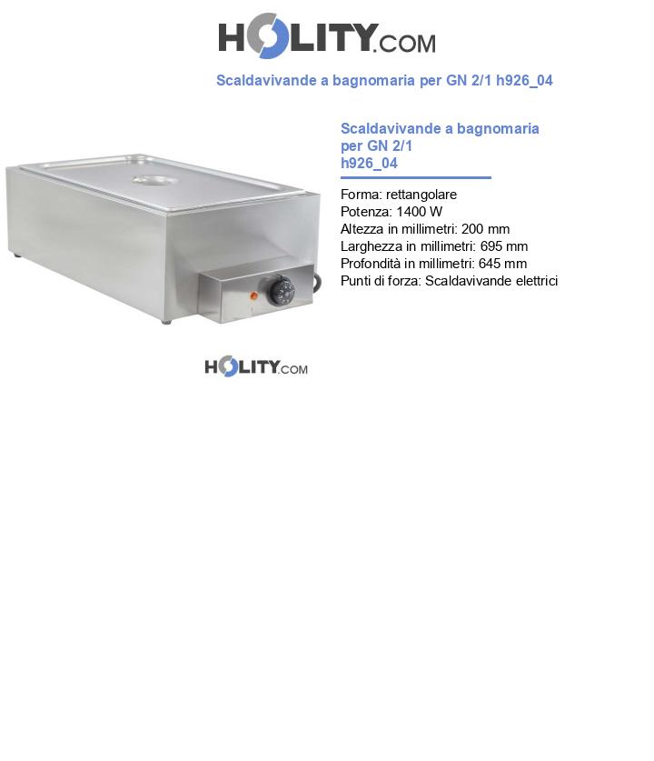Scaldavivande a bagnomaria per GN 2/1 h926_04