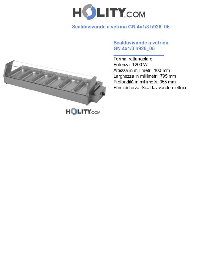 Scaldavivande a vetrina GN 4x1/3 h926_05