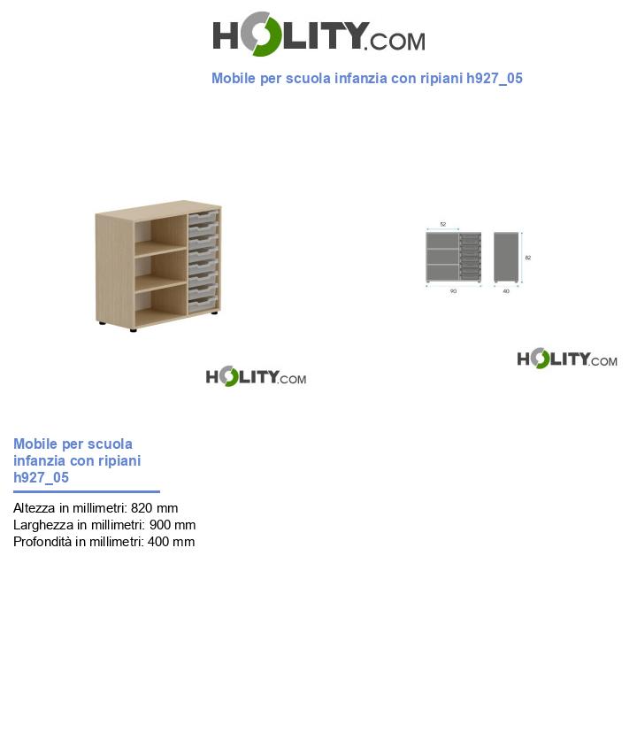 Mobile per scuola infanzia con ripiani h927_05