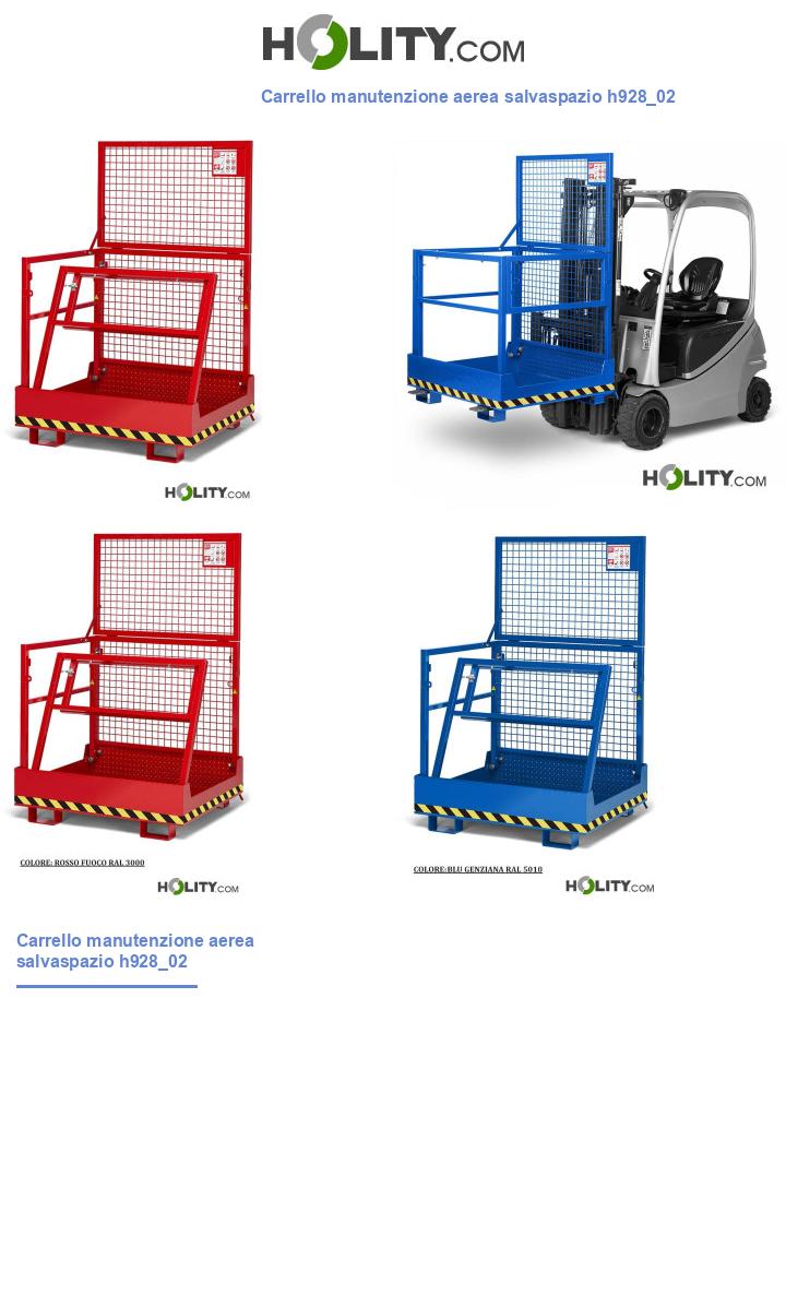 Carrello manutenzione aerea salvaspazio h928_02
