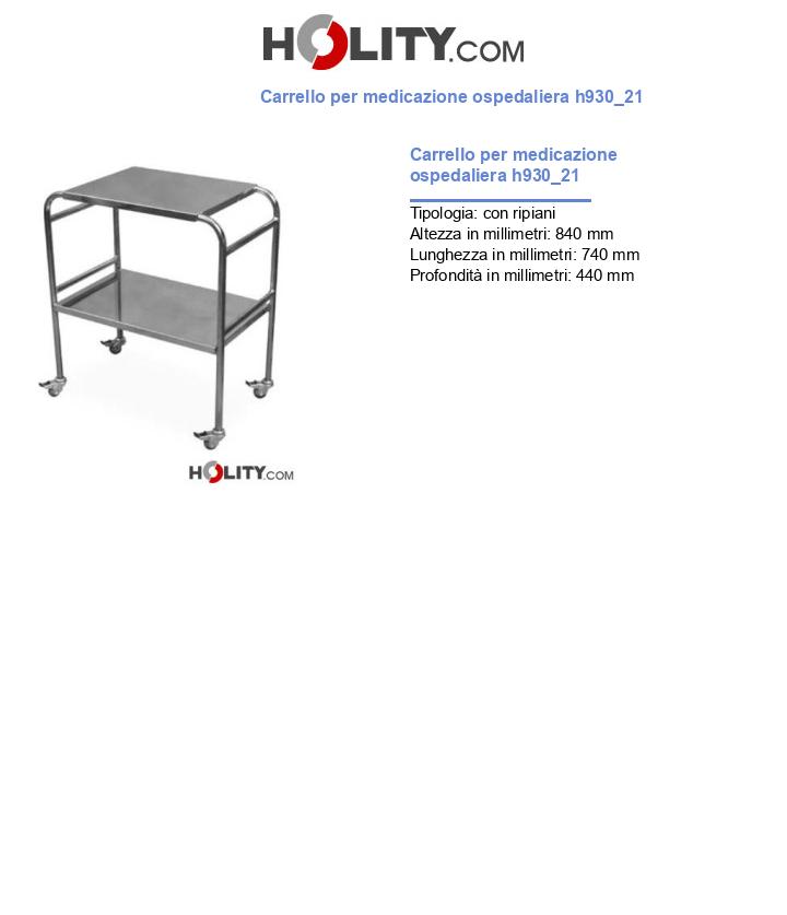 Carrello per medicazione ospedaliera h930_21