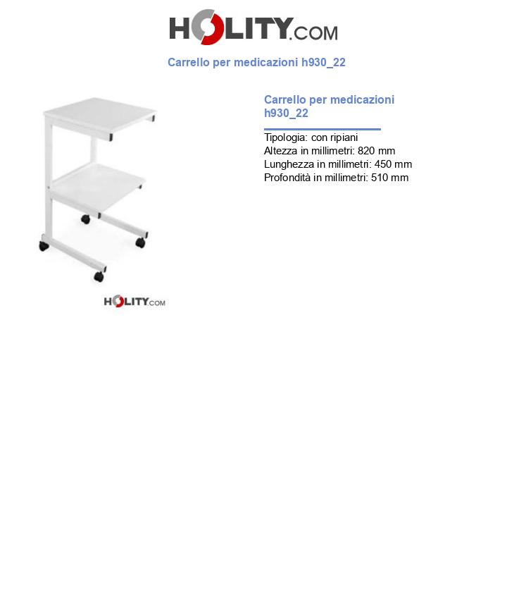 Carrello per medicazioni h930_22