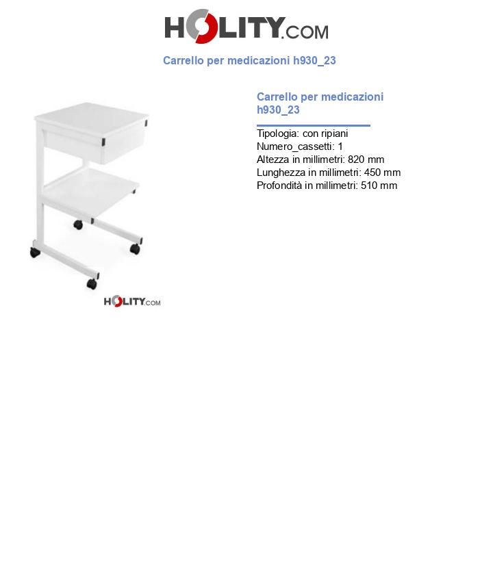 Carrello per medicazioni h930_23