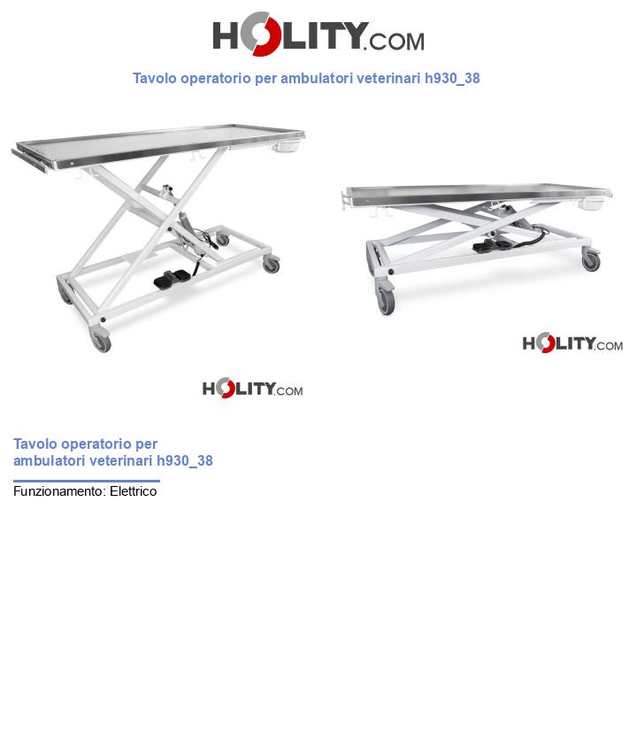 Tavolo operatorio per ambulatori veterinari h930_38
