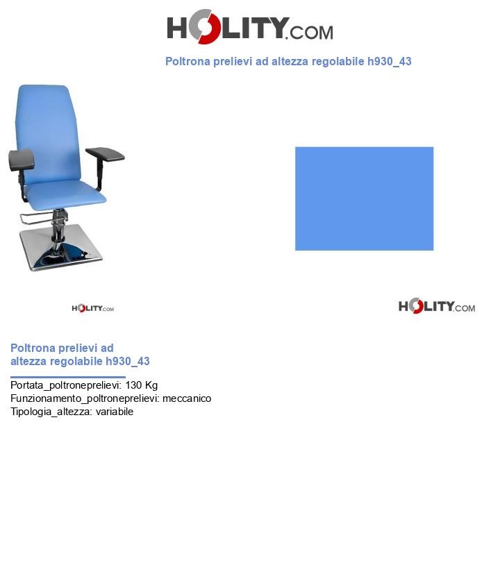 Poltrona prelievi ad altezza regolabile h930_43