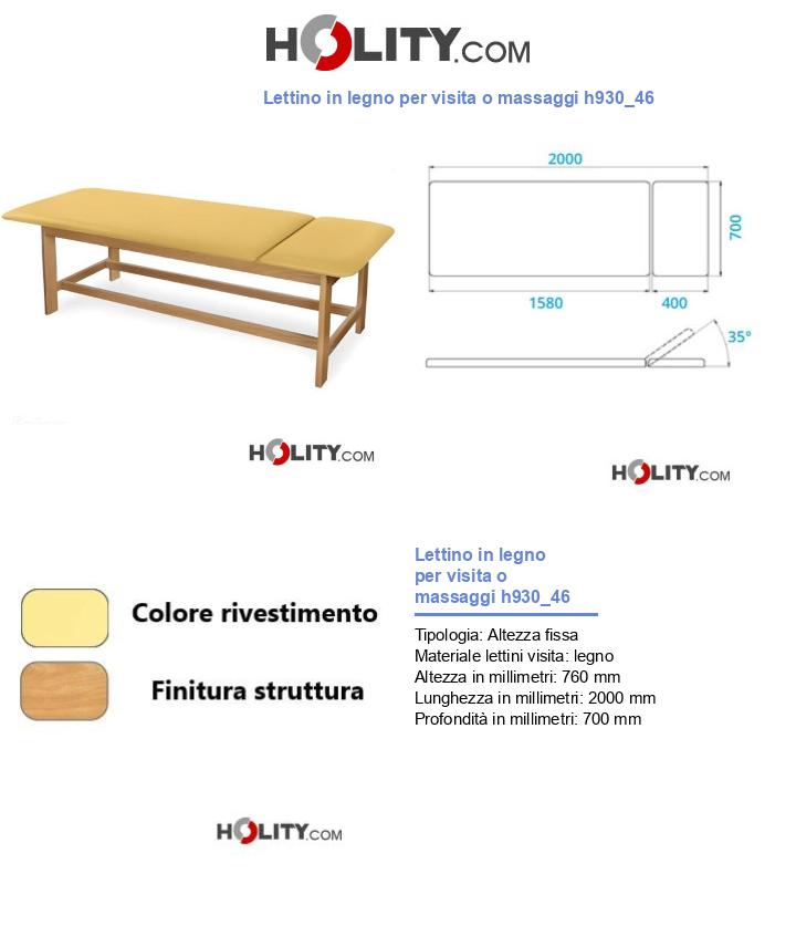 Lettino in legno per visita o massaggi h930_46