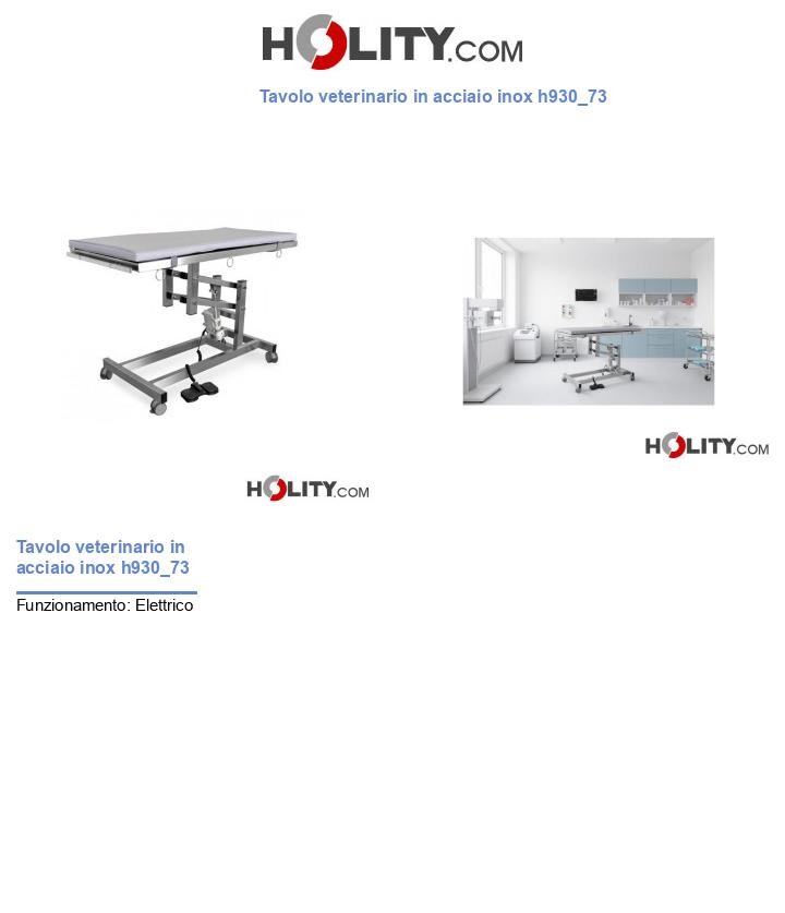 Tavolo veterinario in acciaio inox h930_73