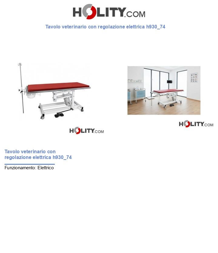 Tavolo veterinario con regolazione elettrica h930_74