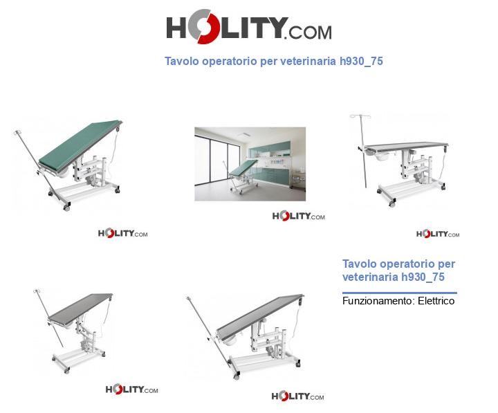 Tavolo operatorio per veterinaria h930_75