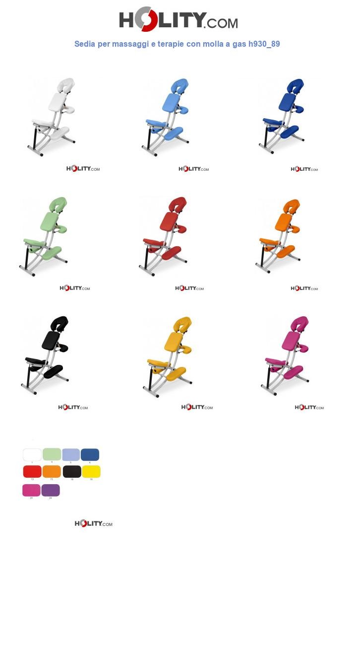 Sedia per massaggi e terapie con molla a gas h930_89
