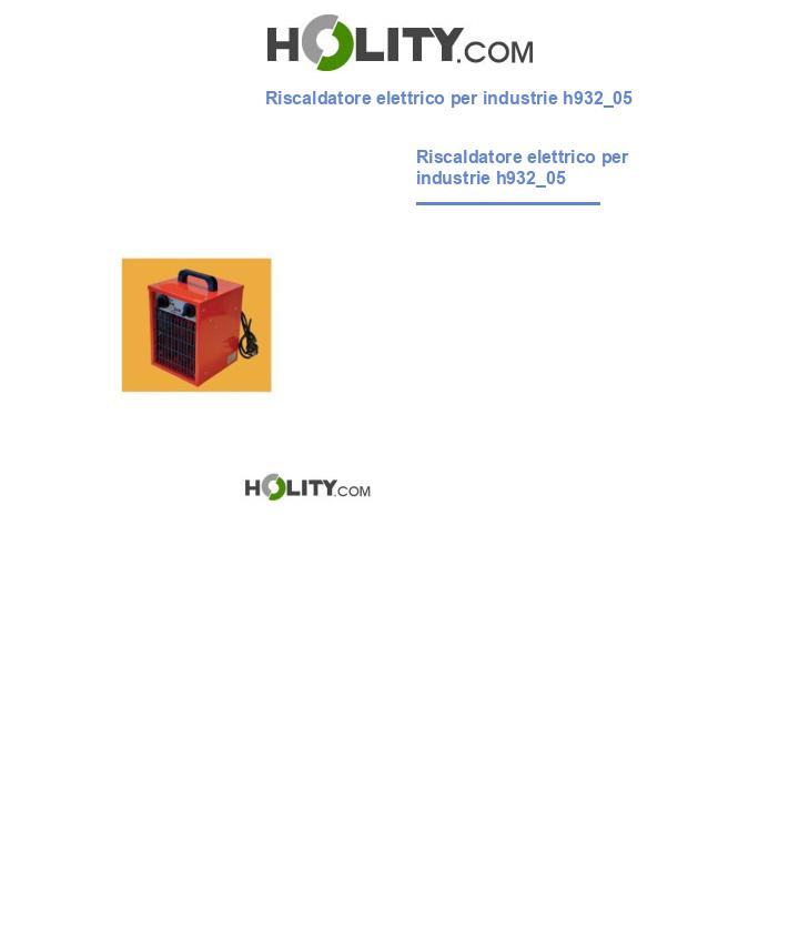 Riscaldatore elettrico per industrie h932_05