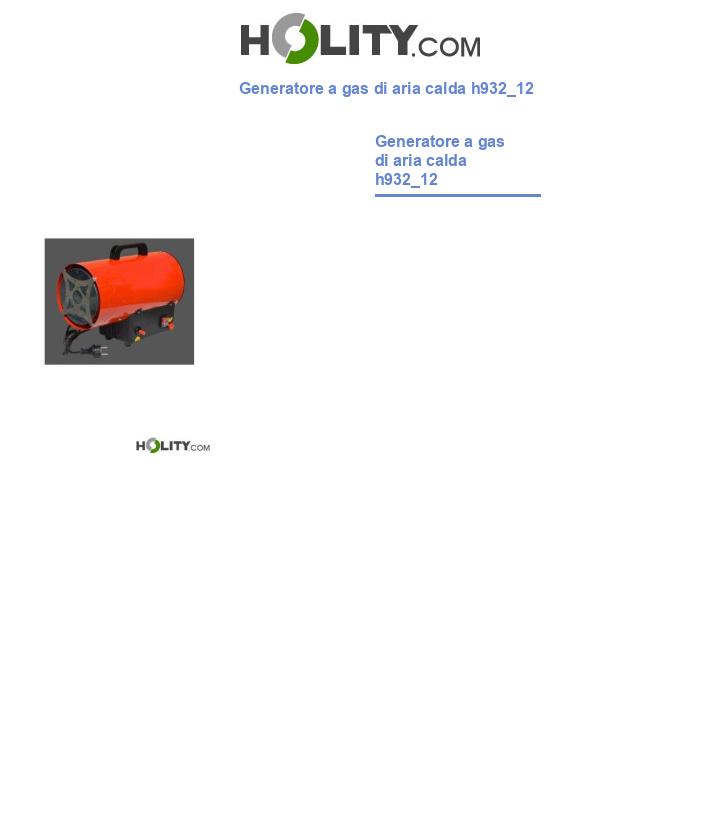 Generatore a gas di aria calda h932_12