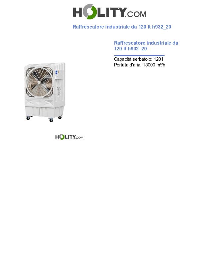Raffrescatore industriale da 120 lt h932_20