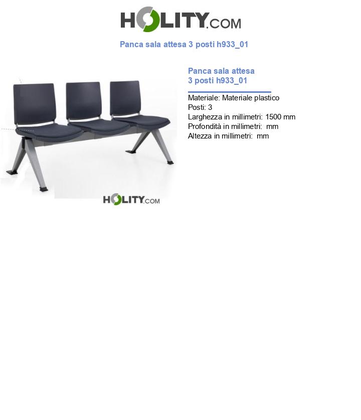 Panca sala attesa 3 posti h933_01
